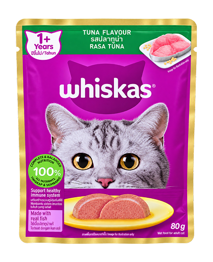 Whiskas Pouch Adult Tuna Cat Food 80g