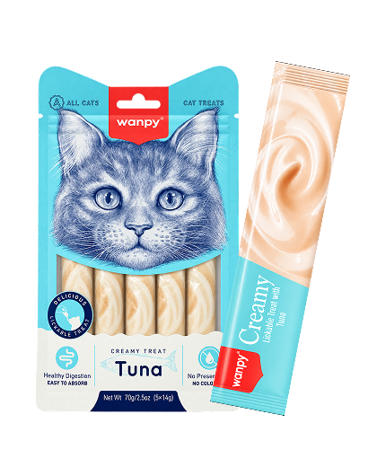 Wanpy Creamy Treats for Cats Tuna – (5x14g)