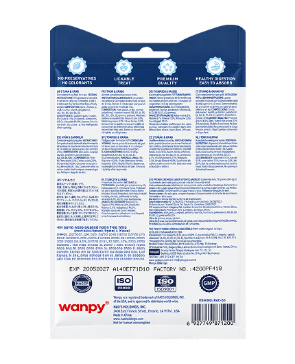 Wanpy Creamy Treats for Cats Tuna & Crab – (5x14g)