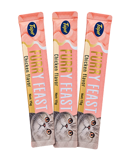 Taipet Furry Feast Lickable Cat Treat 1pcs Chicken Flavor – 15g