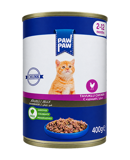 PawPaw Canned Food Chicken in Jelly for 2-12 months 400g